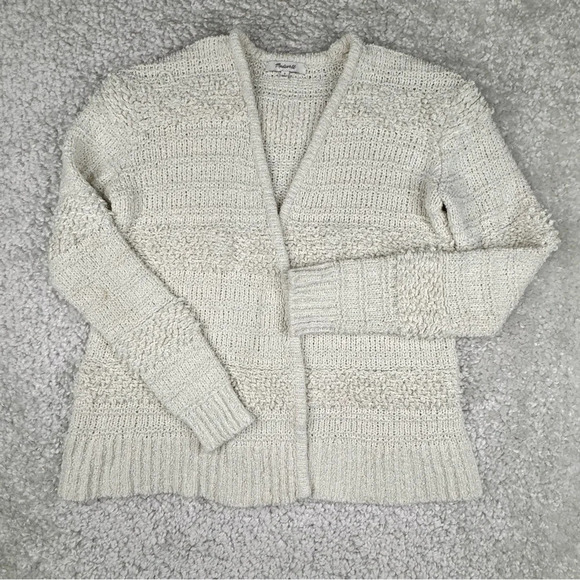 Madewell Bronson Cardigan Sweater. Chunky Textured Knit Soft Comfy Layer. Small - Picture 2 of 14